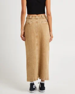 874 Denim Maxi Skirt Desert Sand
