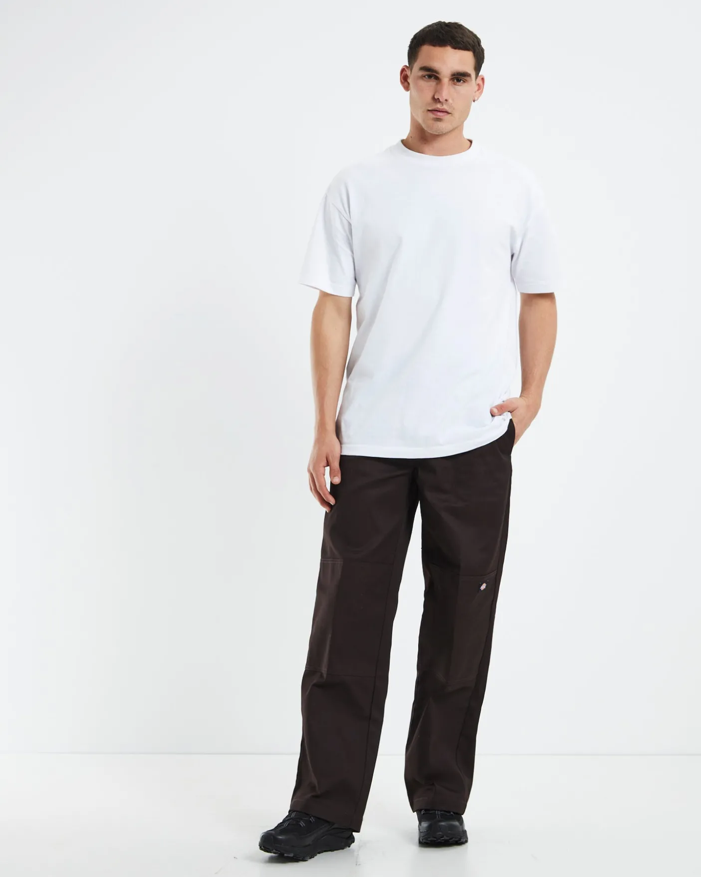 85-283 Loose Fit Pants Dark Brown
