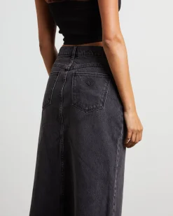 99 Low Denim Maxi Skirt in Chloe