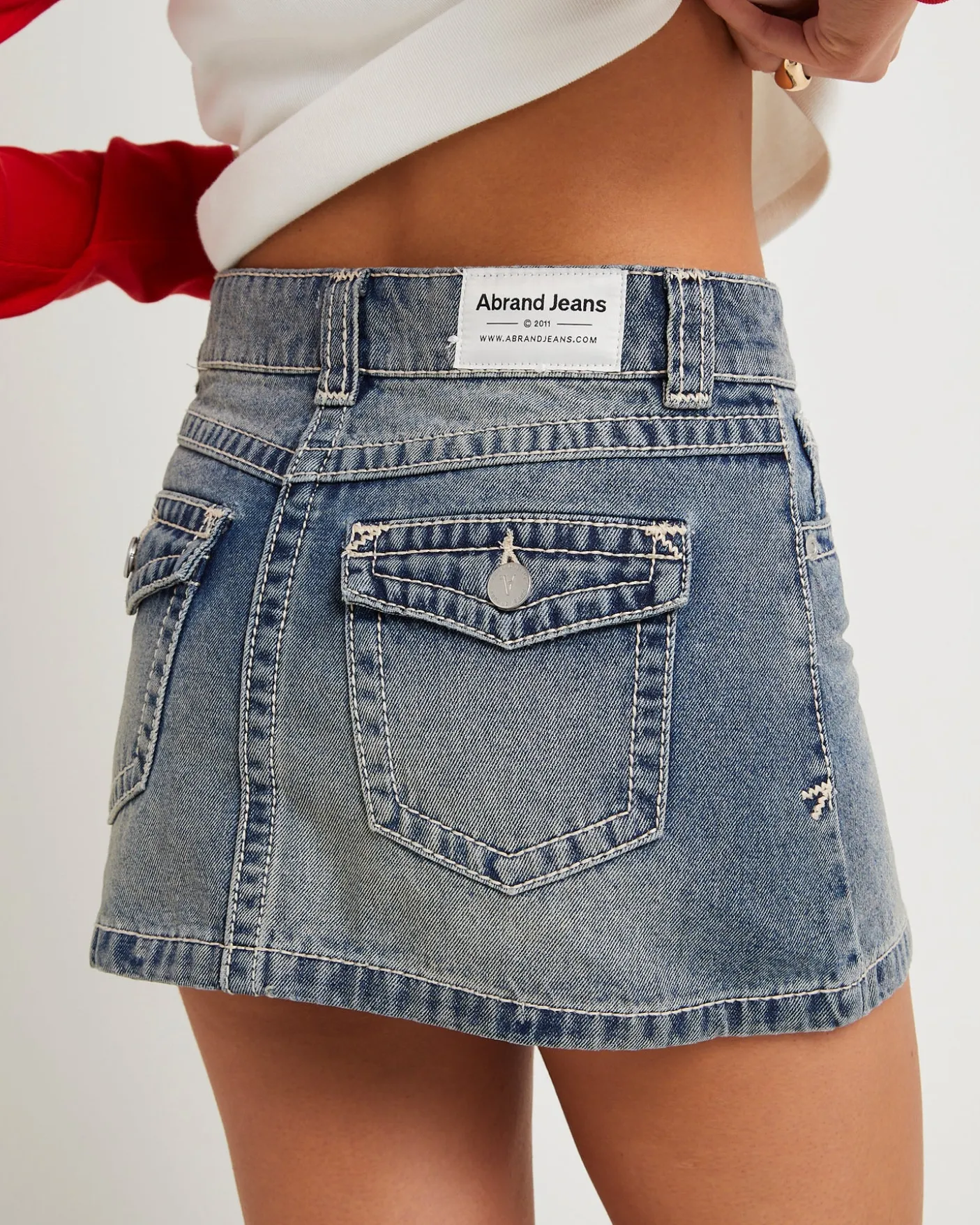 95 Mid Aline Denim Skirt Amber