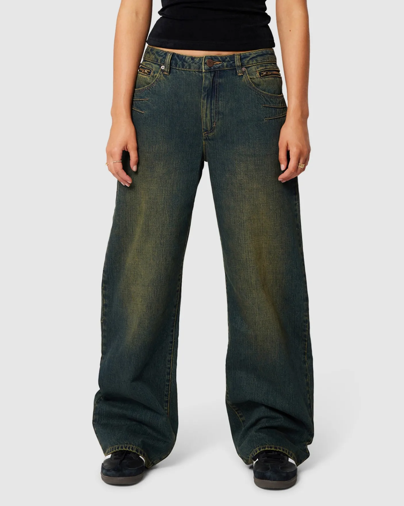 95 Mid Baggy Zip Denim Jeans Xena