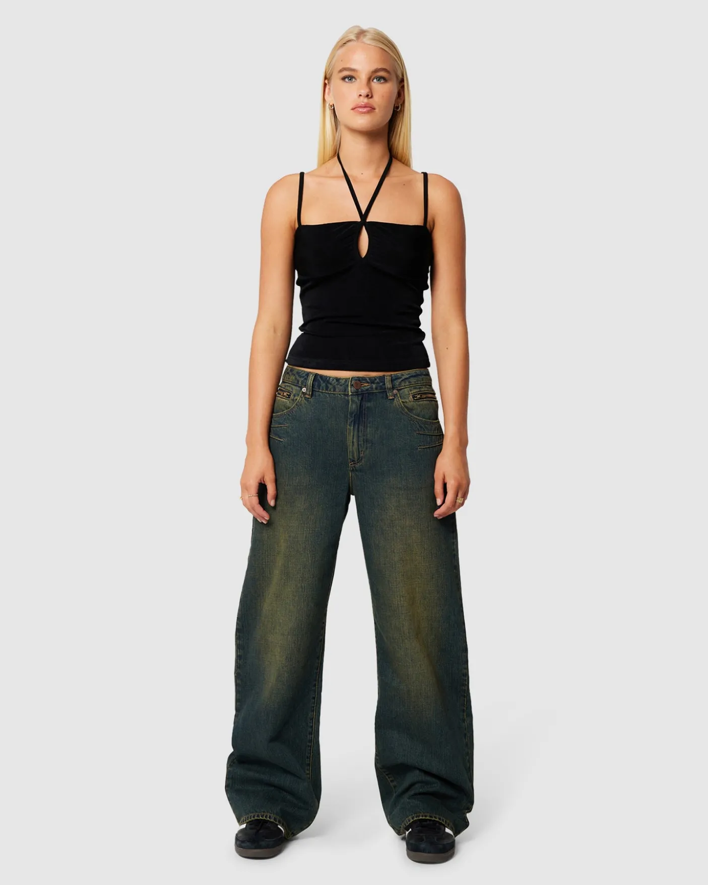 95 Mid Baggy Zip Denim Jeans Xena