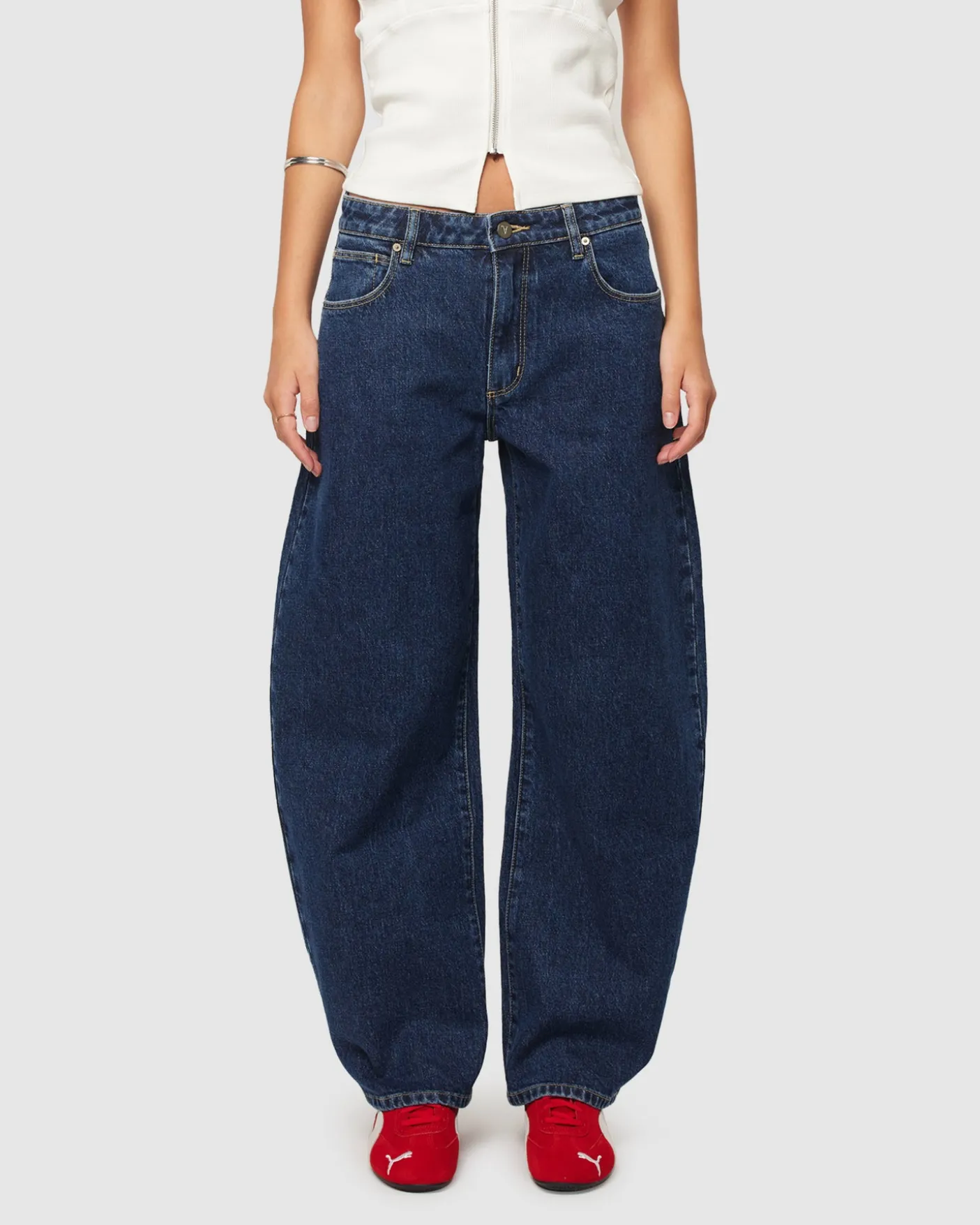 95 Mid Barrel Denim Jeans Tara