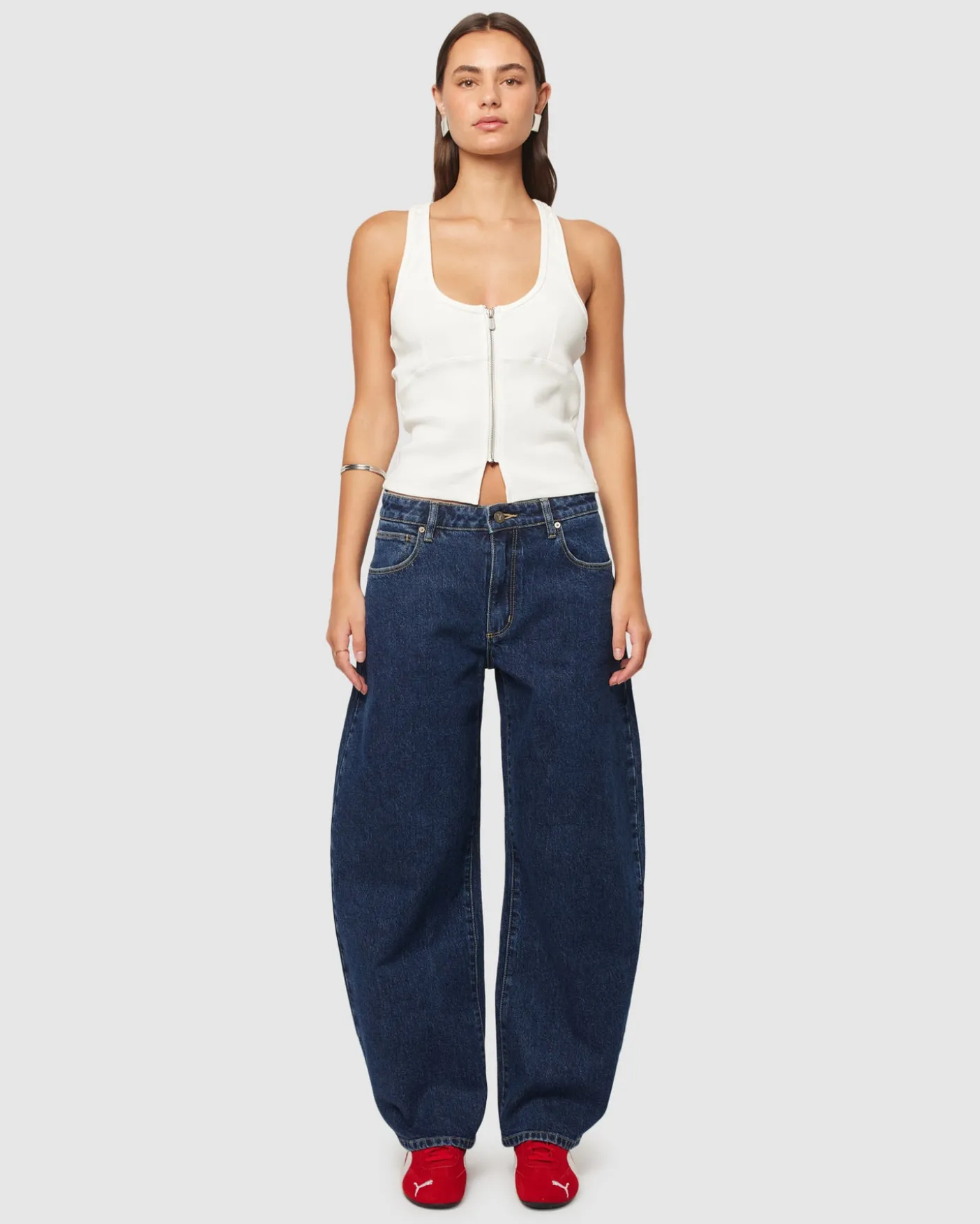 95 Mid Barrel Denim Jeans Tara