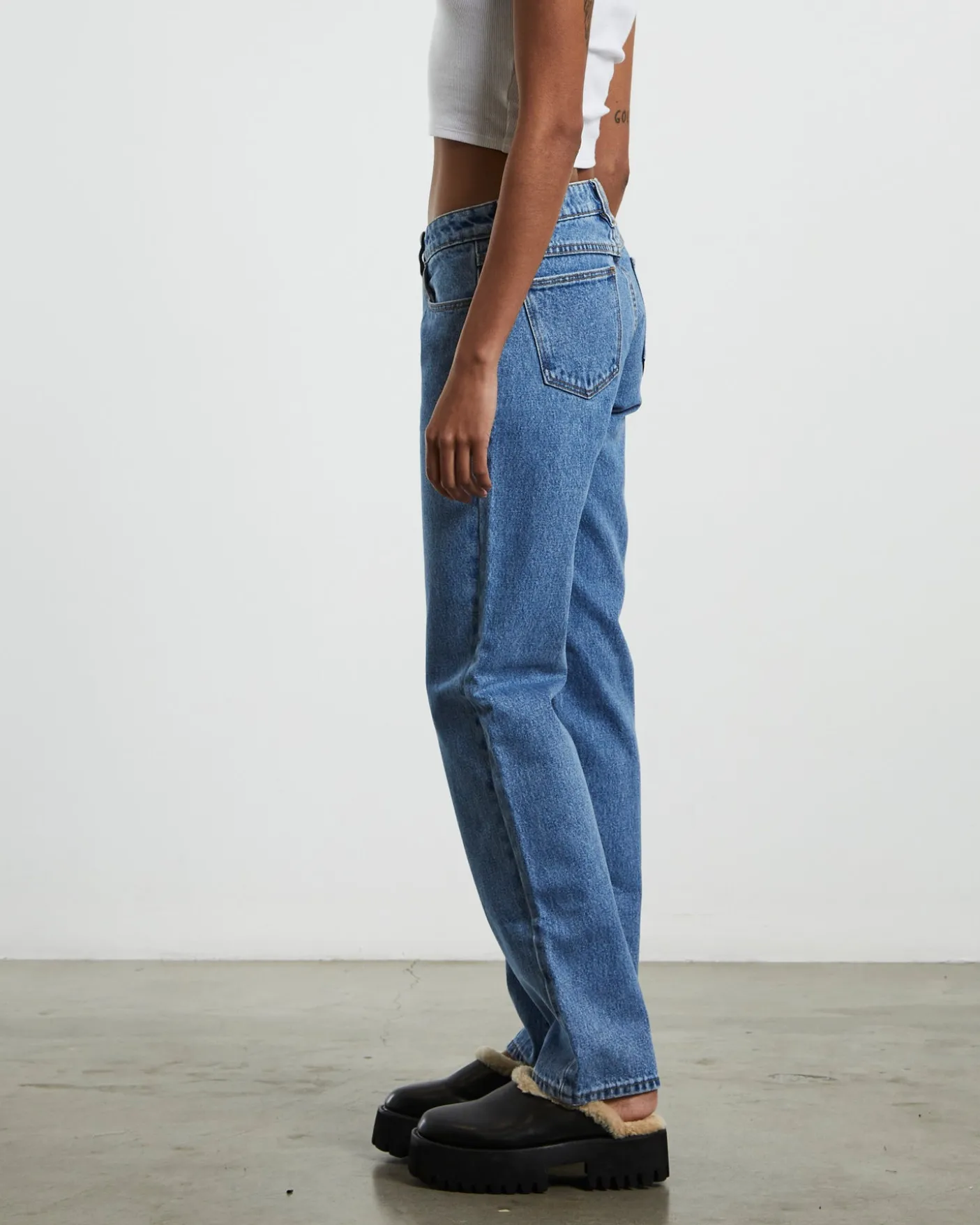 A 99 Low Rise Straight Denim Jeans