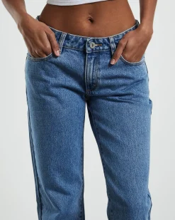 A 99 Low Rise Straight Denim Jeans