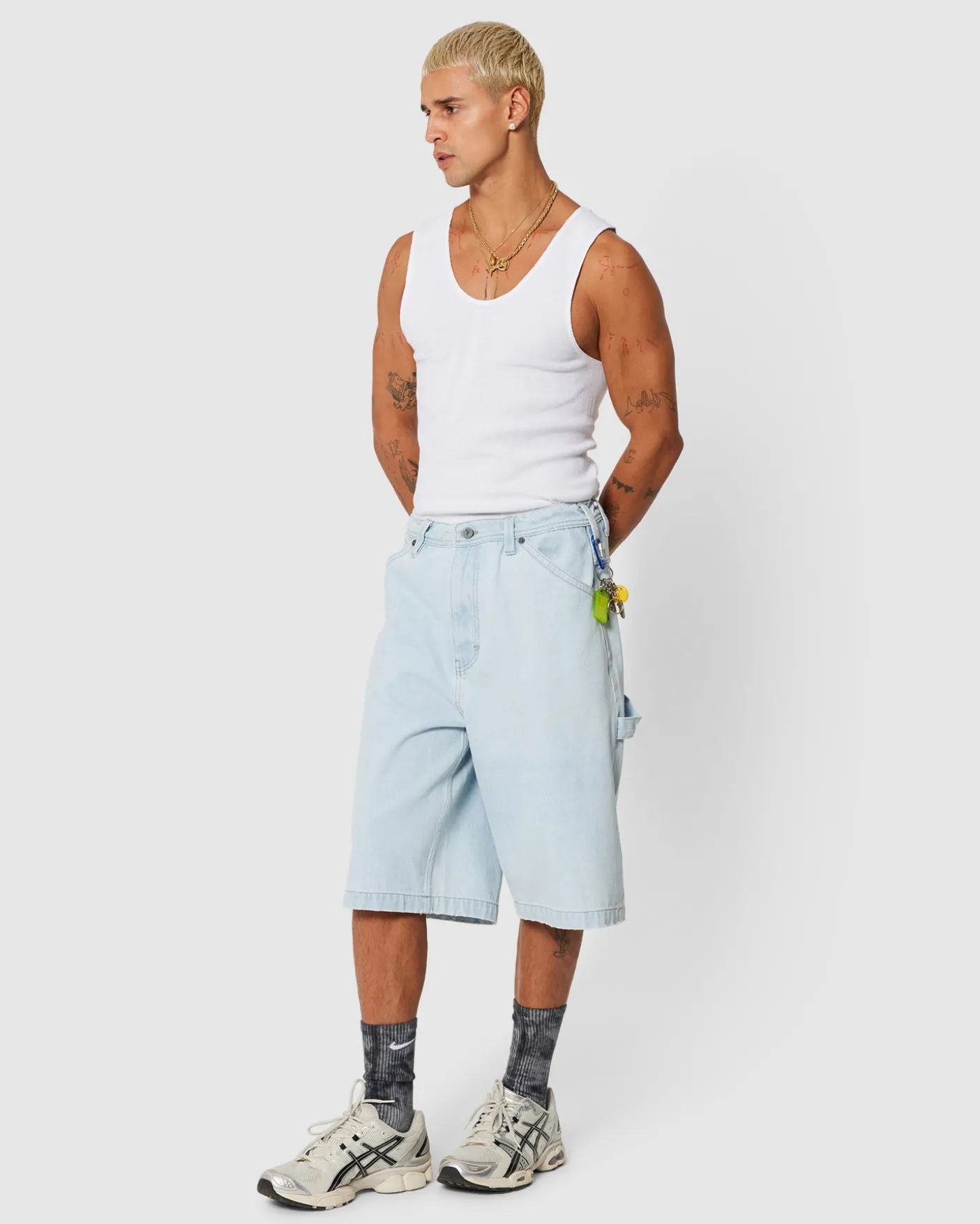 A6 Big Work Denim Shorts Hanks