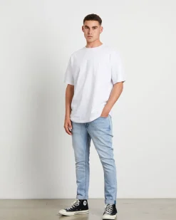 A Dropped Slim Denim Jeans Rossi