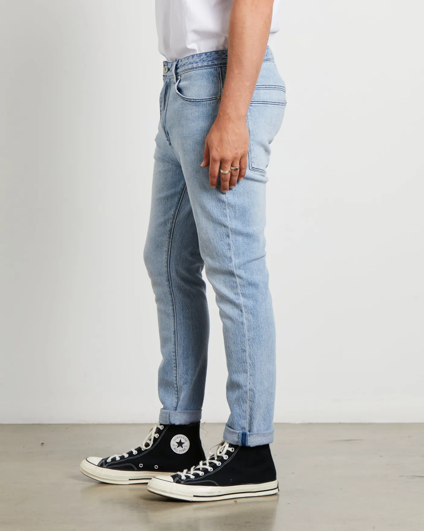 A Dropped Slim Denim Jeans Rossi