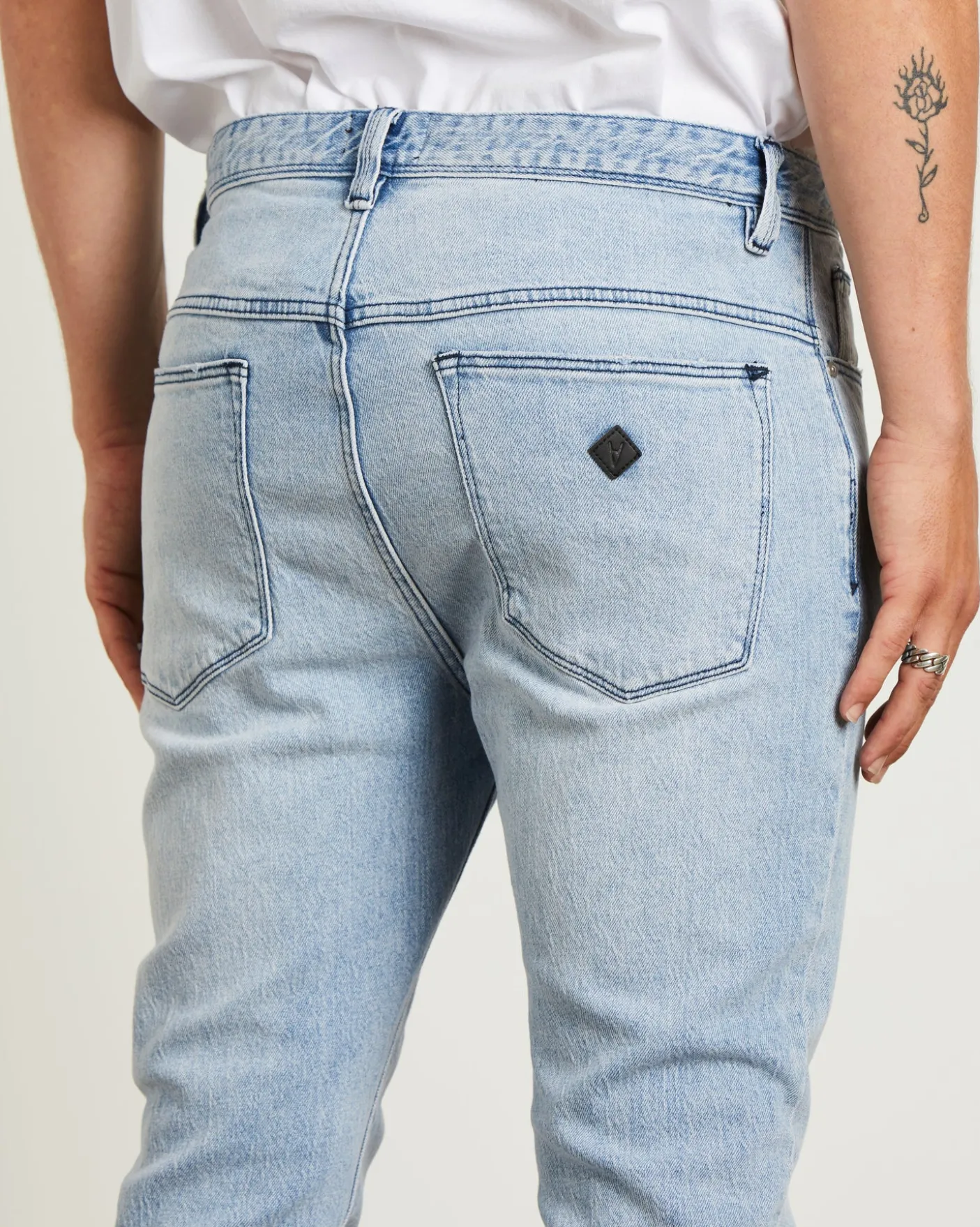 A Dropped Slim Denim Jeans Rossi