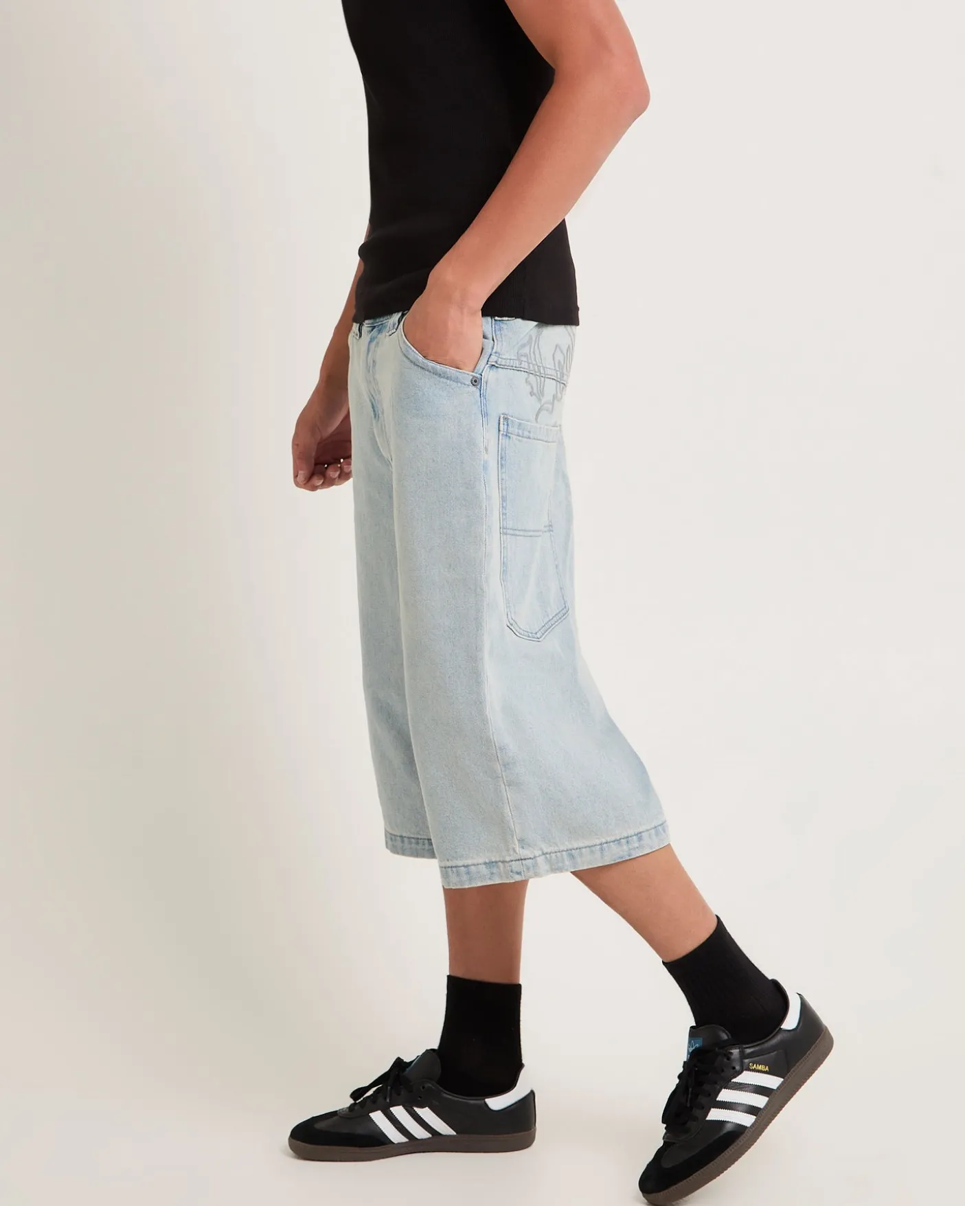 A7 Mega Baggy Denim Shorts Wayne