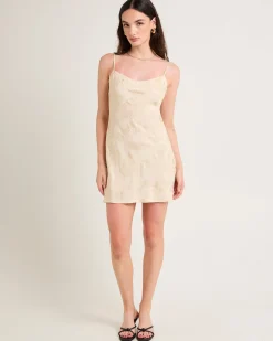 Abbey Jacquard Mini Slip Dress