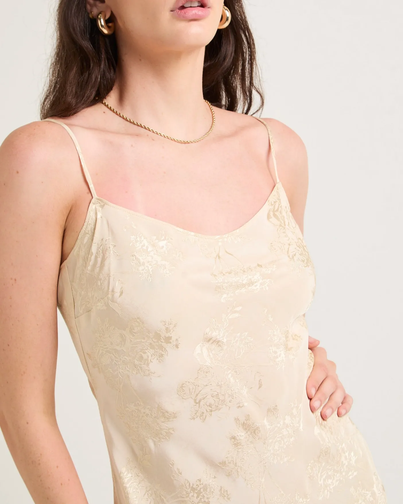 Abbey Jacquard Mini Slip Dress