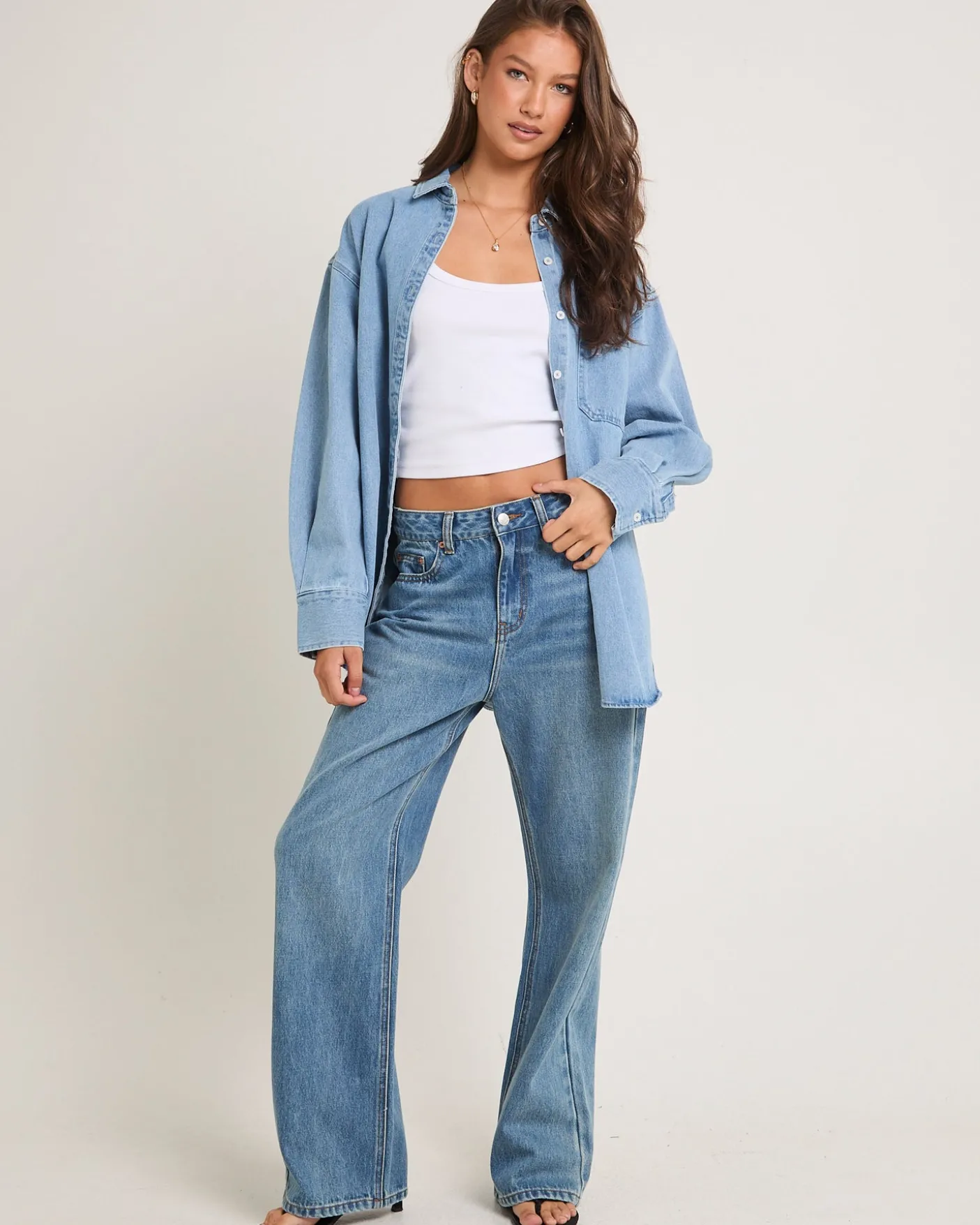 Alexa Mid Rise Relaxed Denim Jeans