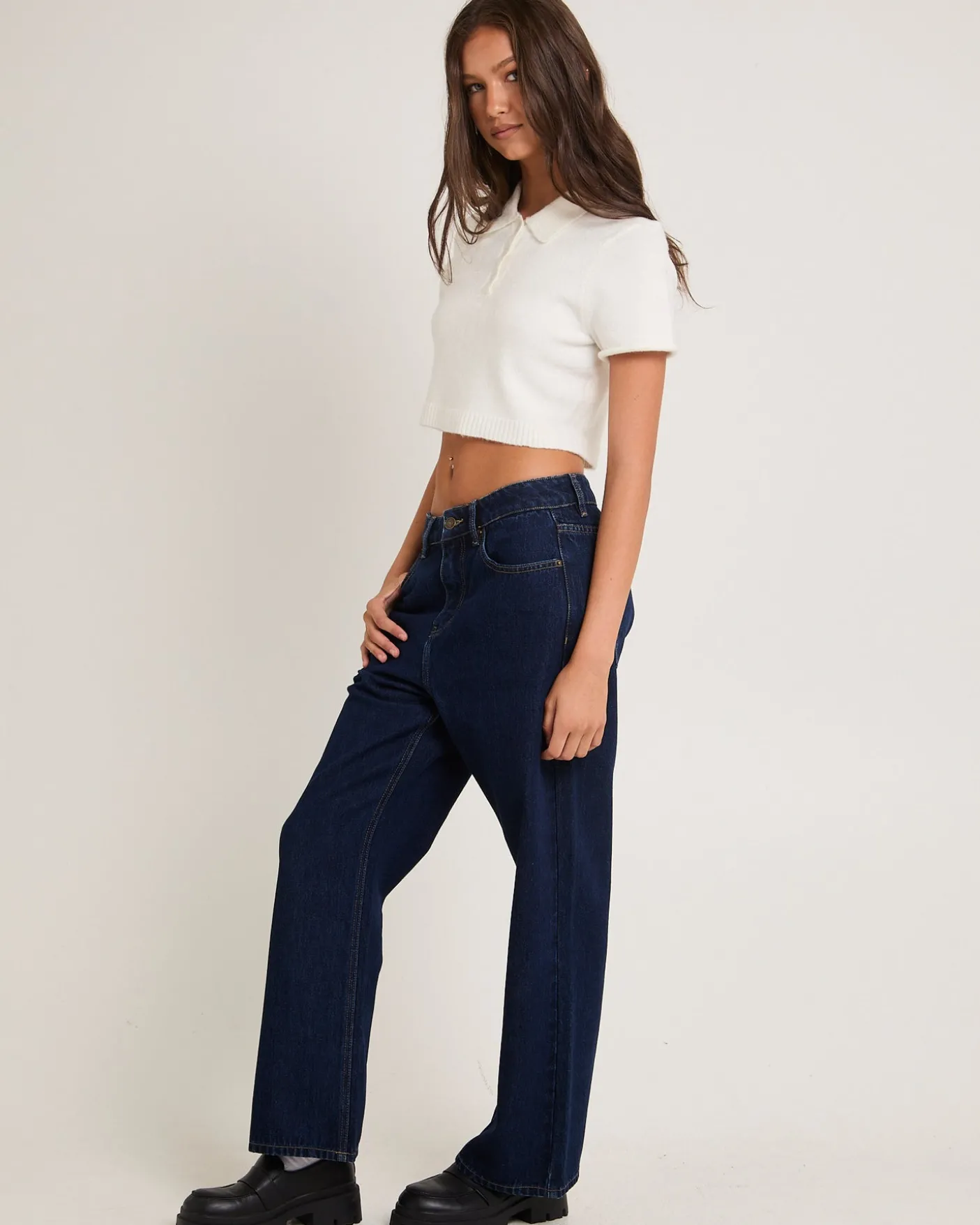 Alexa Mid Rise Relaxed Denim Jeans