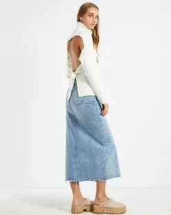 Amina Tie Back Boxy Knit Jumper White