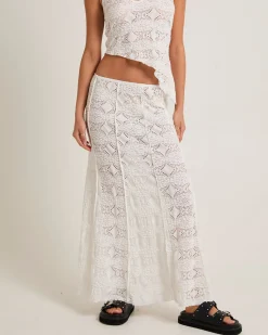 Amore Asymmetrical Textured Maxi Skirt