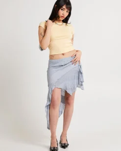 Asym Splice Mini Skirt
