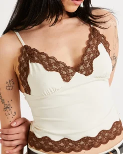 Avery Contrast Lace Cami