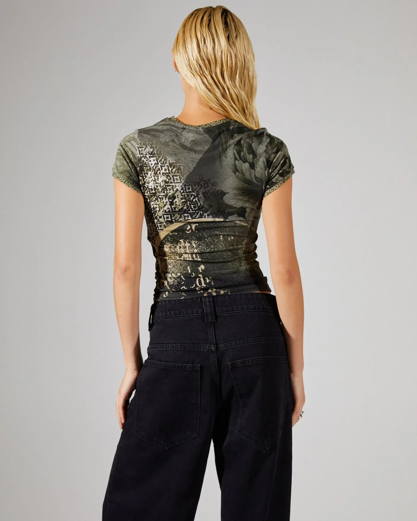 Baby Tee With Contrast Binding
