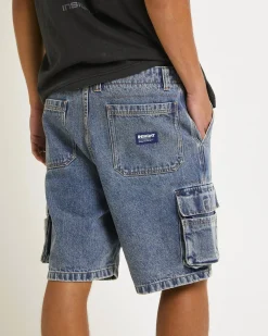 Baggy Denim Cargo Shorts