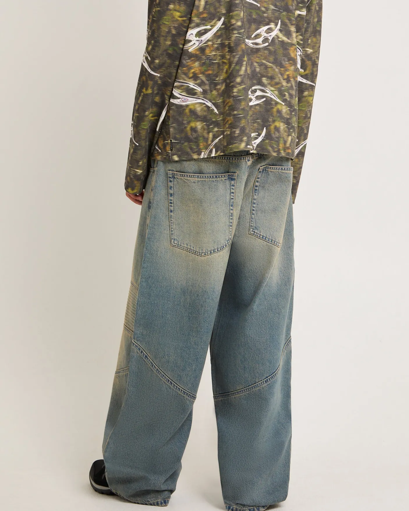 Baggy Moto Denim Jeans