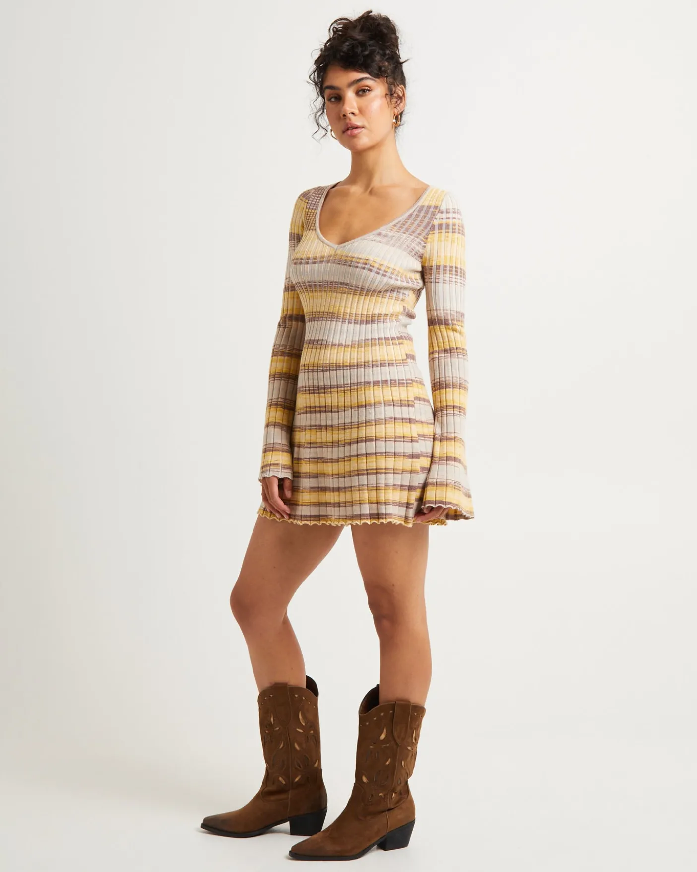 Bambi Stripe Knit Mini Dress