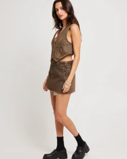 Bandera Cropped Denim Vest
