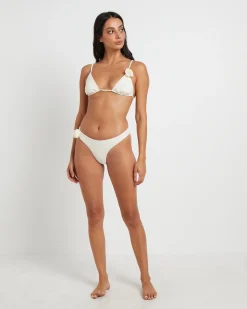 Banksy Corsage Bikini Set in Milky White
