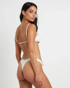 Banksy Corsage Bikini Set in Milky White
