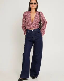 Base Seersucker Long Sleeve Top