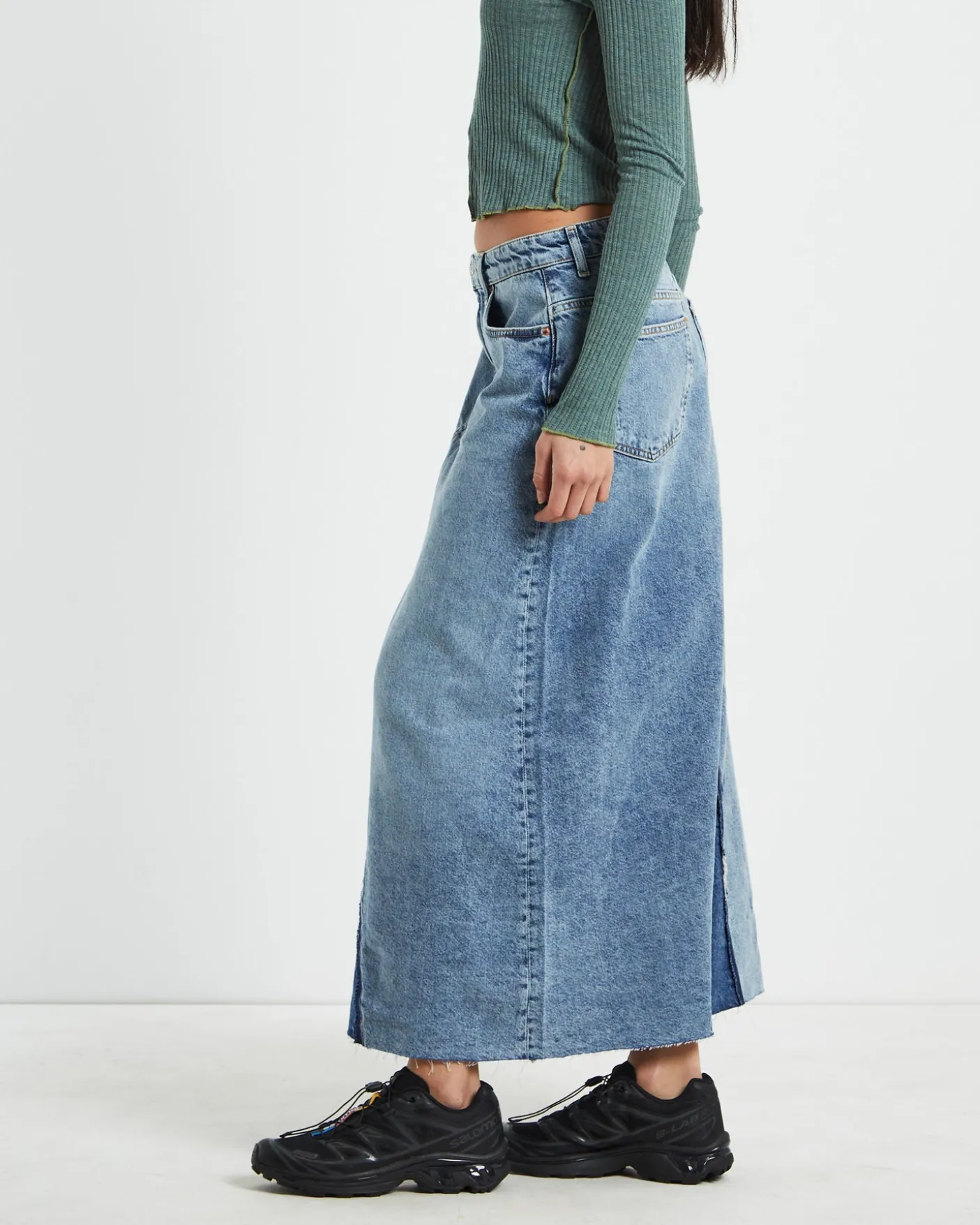 BDG Denim Midi Skirt in