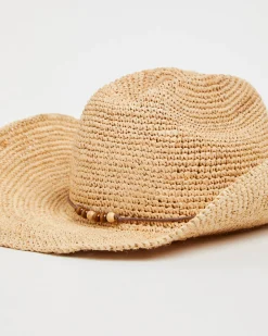 Beach Side Rafia Cowboy Hat
