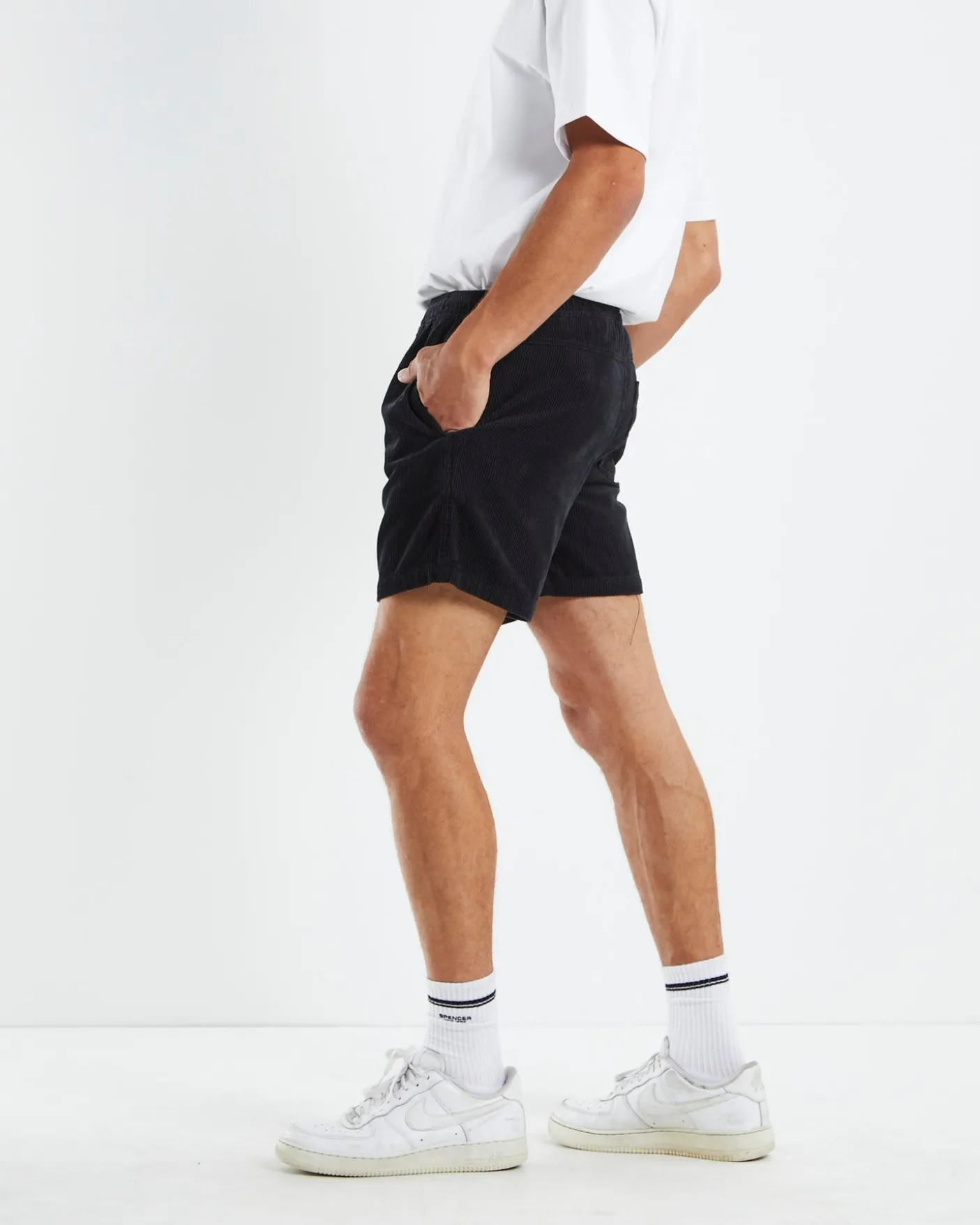 Bedford Cord Shorts Black