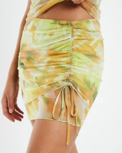 Belle Blurred Botanical Mini Skirt