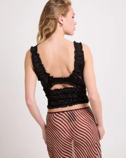 Belle Ruched Satin Cami Top