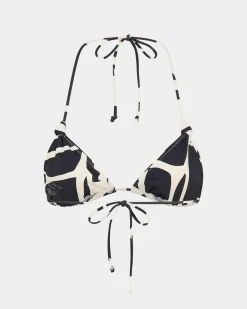 Bindi Contrast Knot Halter Bikini Set