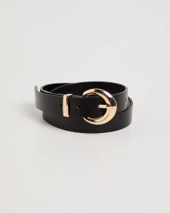 Black/Gold Buckle Belt