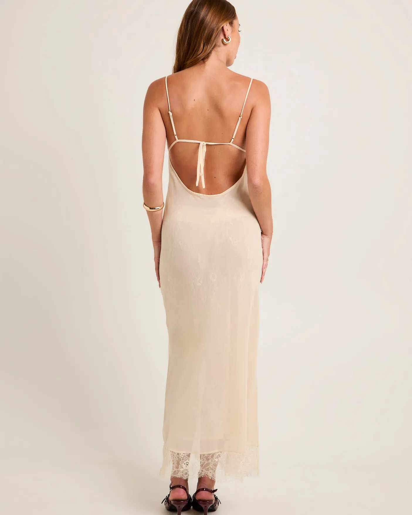 Blair Lace Tie Back Maxi Dress