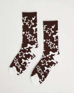 Bleached Star Socks 2 Pack in Multi