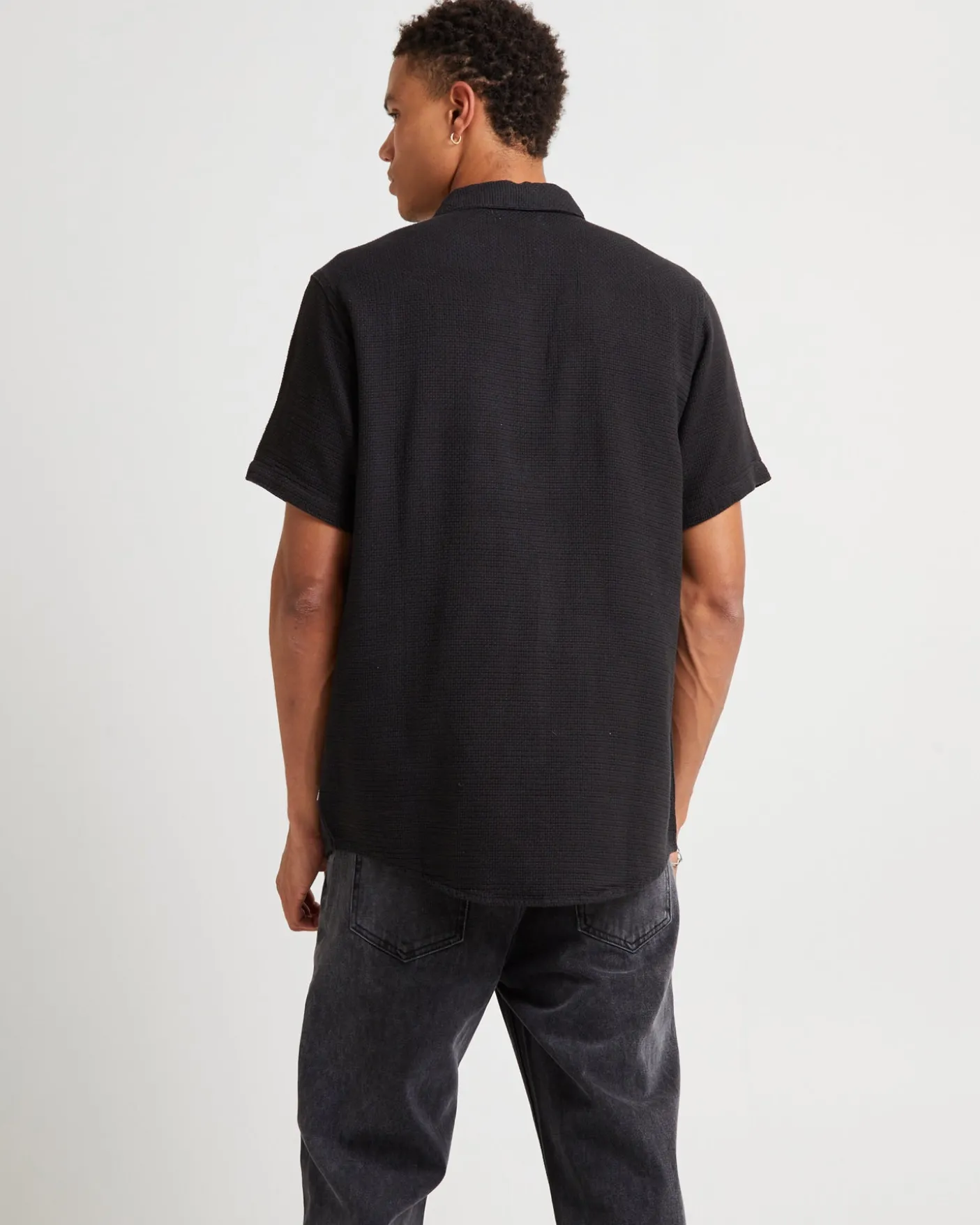 Bon Weave Shirt Washed Black