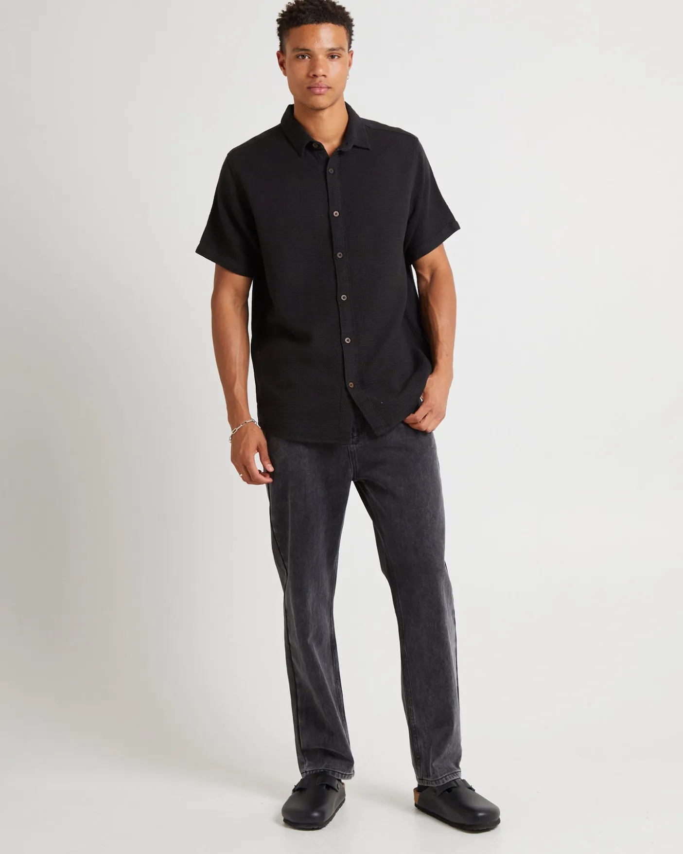Bon Weave Shirt Washed Black