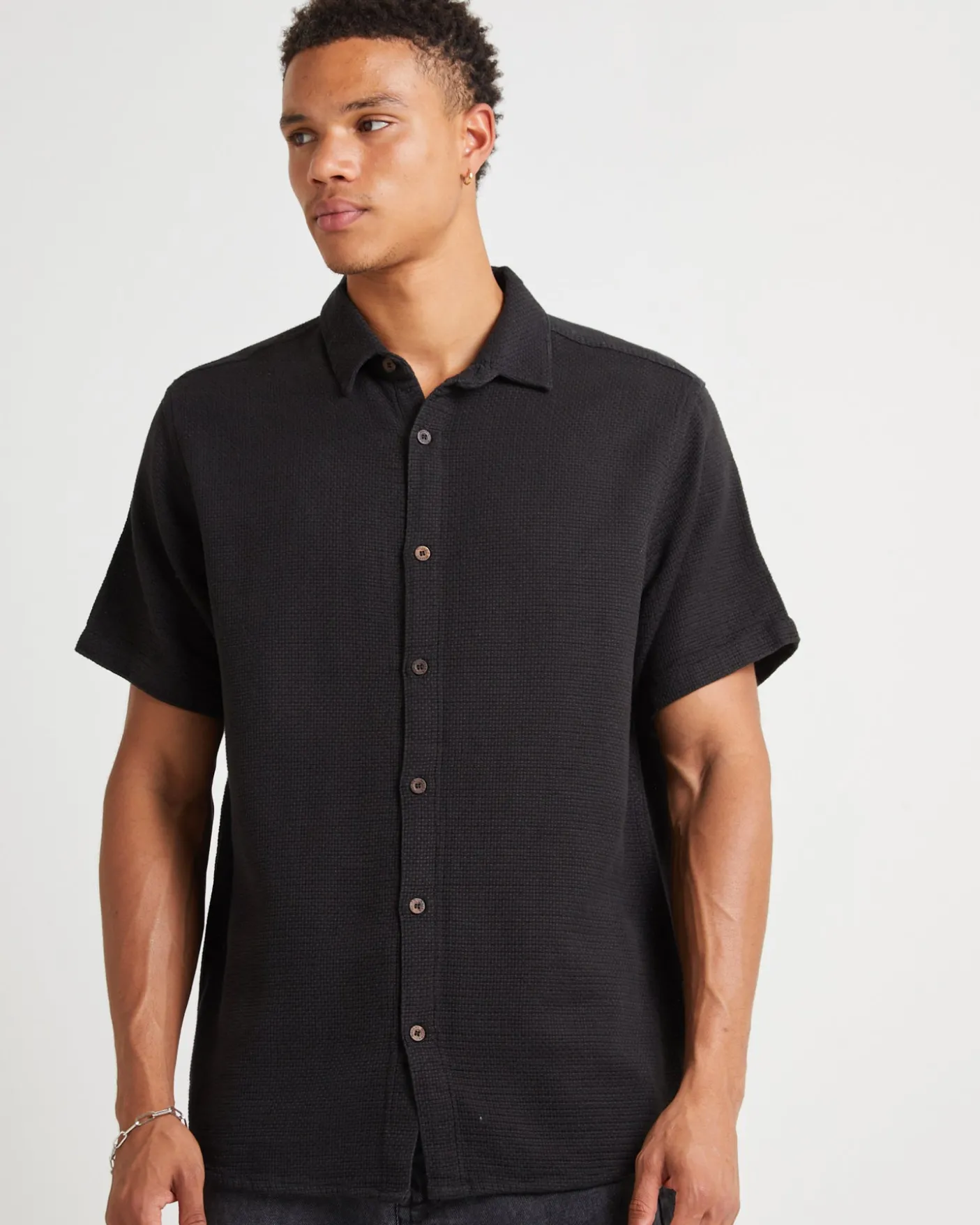 Bon Weave Shirt Washed Black