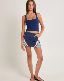 Bong Rule Denim Mini Skirt