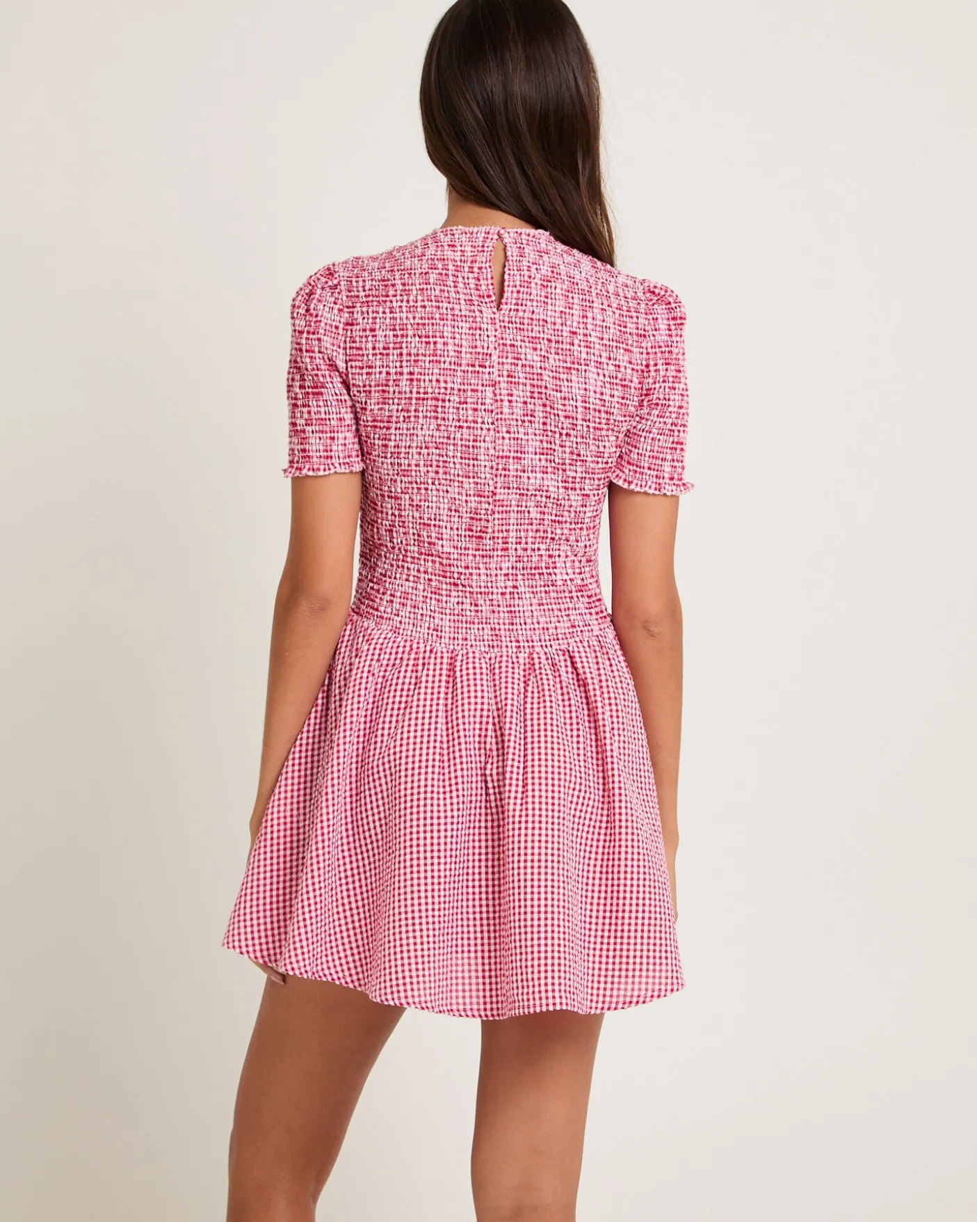 Bonnie Shirred Bubble Mini Dress
