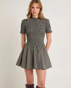 Bonnie Shirred Bubble Mini Dress