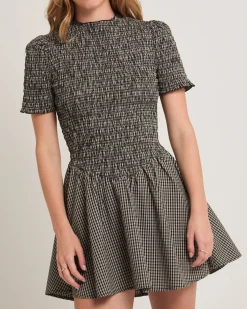 Bonnie Shirred Bubble Mini Dress