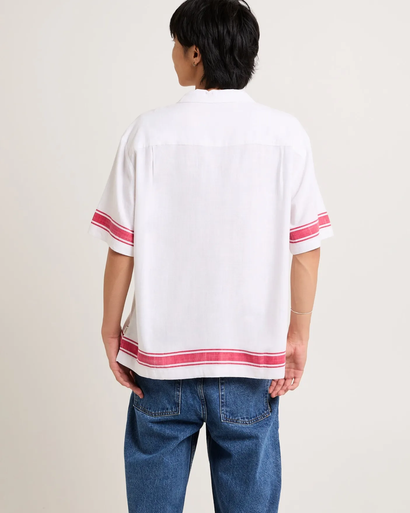 Border Linen Short Sleeve Resort Shirt