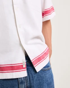 Border Linen Short Sleeve Resort Shirt
