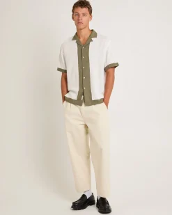 Border Linen Short Sleeve Resort Shirt